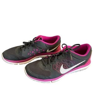 Nike Flex‎ Run Women's Black Magenta Pink Running Shoes Size 9.5